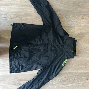 Men XXL Black & Neon Green Superdry Windcheater